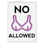 No Bras Allowed cards