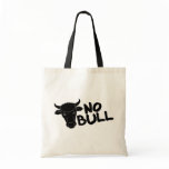 No Bull! Black Cow Design Canvas Bag