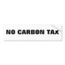 No Carbon Tax Bumper Stickers