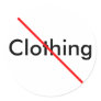 No Clothing Sticker