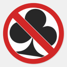 No Club Round Small Sticker