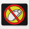 NO COMPUTER MOUSE SIGN mousepads