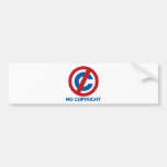 No Copyright Bumper Sticker
