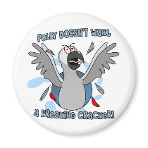 No Crackers African Grey Magnet