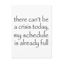 No Crisis Today Postcard