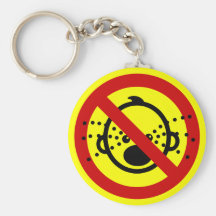 NO Cry Babies ⚠ Thai Airport Sign ⚠ Key Chain