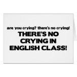 No Crying in English Class cards