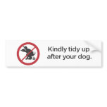 No Dog Poop Bumper Sticker | G-rated bumper stickers