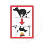NO DOG POOP HERE! stickers