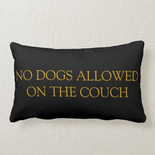 No Dogs Allowed On The Couch Pillow Cushion Zazzle