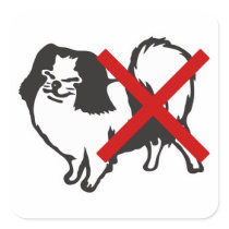 NO Dogs ... Japanese Sign Square Sticker