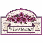 "No Door Knockers" - Decorative Sign - 10 photo sculptures