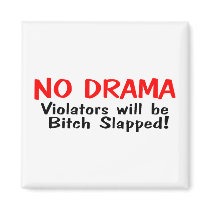No Drama Violators Will Be Bitch Slapped