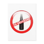 No Drinking postcards