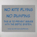 No Dumping, No Kite Flying, This is to prevent ... posters