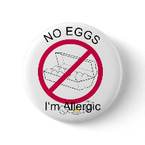 No Eggs Pinback Buttons