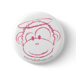 No Evil Monkey Buttons - Pink