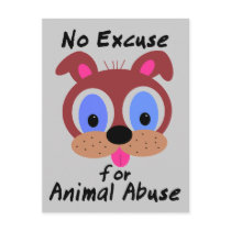 No Excuse for Animal Abuse Postcards