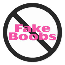 No Fake Boobs Sticker