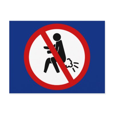 NO Farting Funny Thai Toilet Sign Postcards