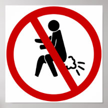 NO Farting ⚠ Funny Thai Toilet Sign ⚠ Print