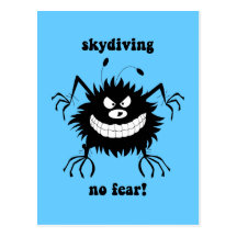 no fear skydiving postcards