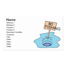 No Fishing Business Card Template