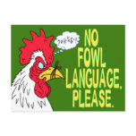 No Fowl Language postcards