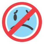 No Frowns Sticker