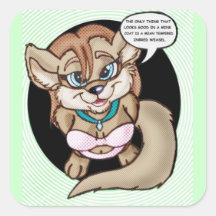 no fur square stickers