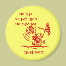 No Gas, No Pollution, No Calories magnets