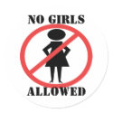 No Girls Allowed Sticker-Change to Text Template