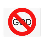 No God Anti God postcards