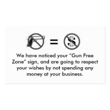 No Gun, No Sale Business Card Template