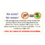No guns = No money business card business cards