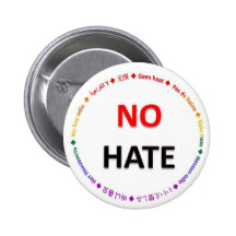 No Hate in Many Languages Pin