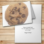 "No Health Food" Birthday Card