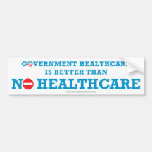 No Healthcare sticker Bumper Sticker