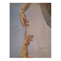 No higher resolution available. Creation_of_Adam_( Post Cards