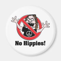 No Hippies! Magnet