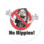 No Hippies! stickers
