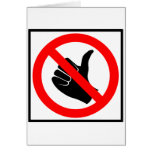 No Hitchhiking Highway Sign cards