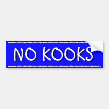 NO KOOKS - SURFING BUMPER STICKER