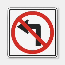 No Left Refrigerator Magnets