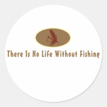No Life Without Fishing Round Sticker