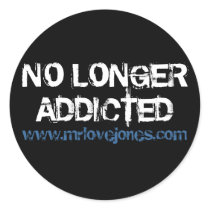 NO LONGER ADDICTED STICKER