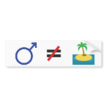 No Man is an Island (symbols) bumper stickers