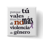 No Más Violencia de Género buttons