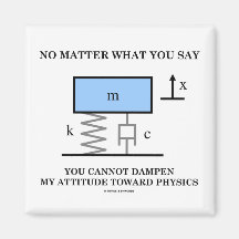 No Matter What You Say You Cannot Dampen Physics Refrigerator Magnets