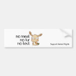 no meat no test marlo , Support Animal Rights Bumper Stickers